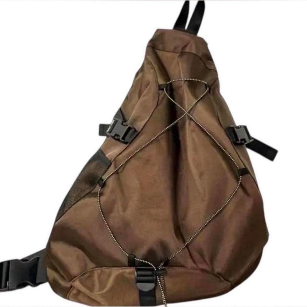 Unisex  Crossbody Sling Shoulder Backpack - Adjustable - Brown - New!